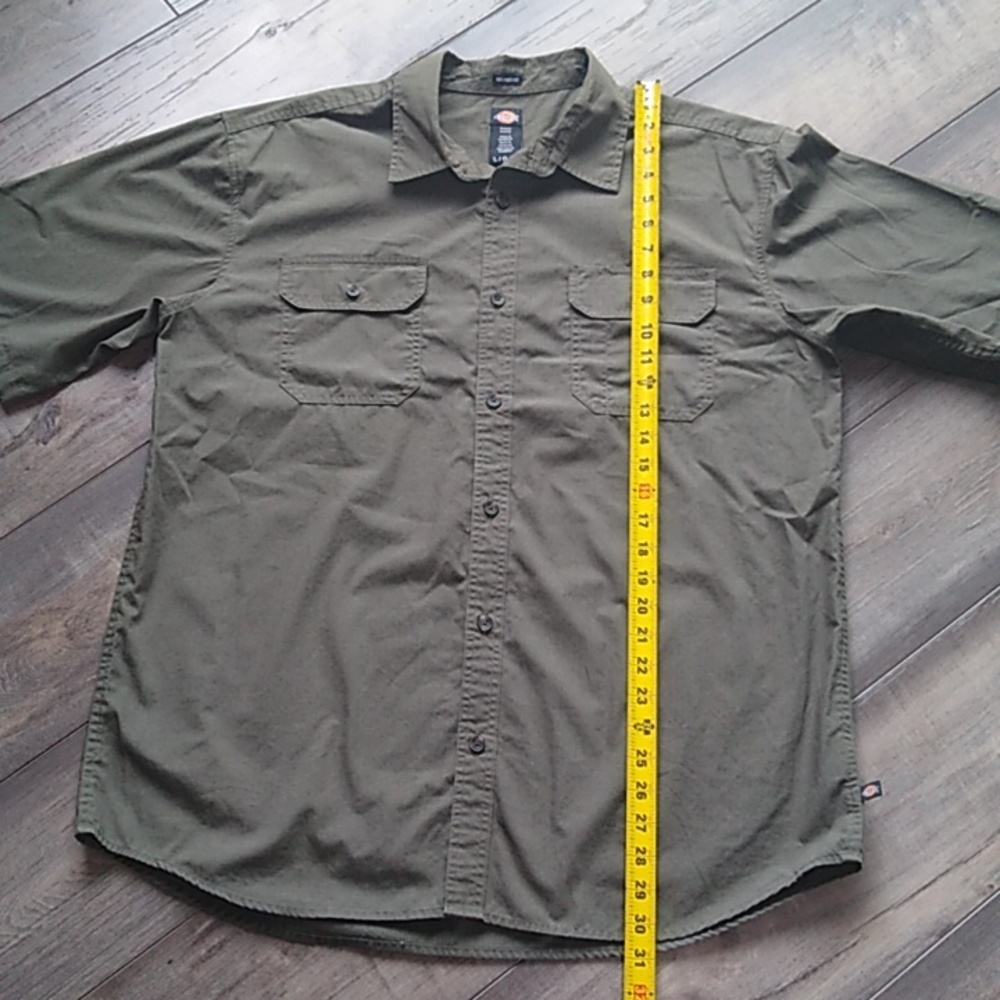 DICKIE RELAXED FIT SHORT SLEEVE SHIRT SIZE L MEN GREEN - Picture 9 of 13